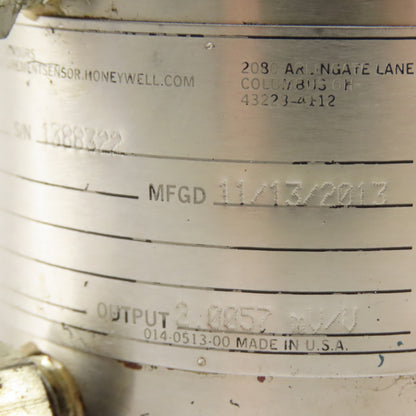 Honeywell 060-0741-03ZD 10VDC Pressure Transducer 50 PSID 1/8NPT