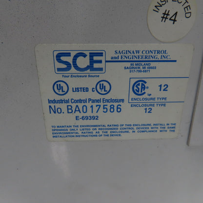 SEC Wall Mount Electrical Enclosure 42x30x10" W/Back Plate NEMA Type 12
