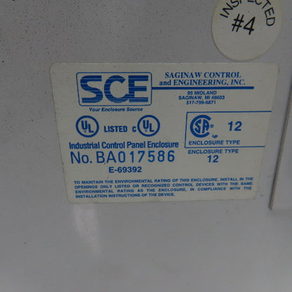 SEC Wall Mount Electrical Enclosure 42x30x10" W/Back Plate NEMA Type 12