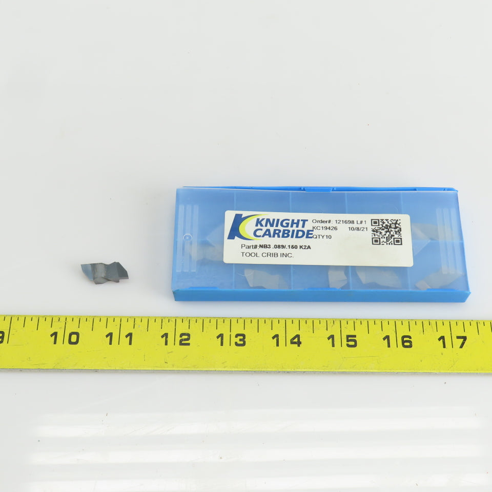 Knight Carbide NB3 .89/.150K2A Indexable K-Notch Grooving Carbide Inserts 10 Pcs