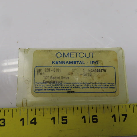 Kennametal 220-3131 Carbide Tipped Tct 1-5/16" Radial Drive Counterbore 4 Flute