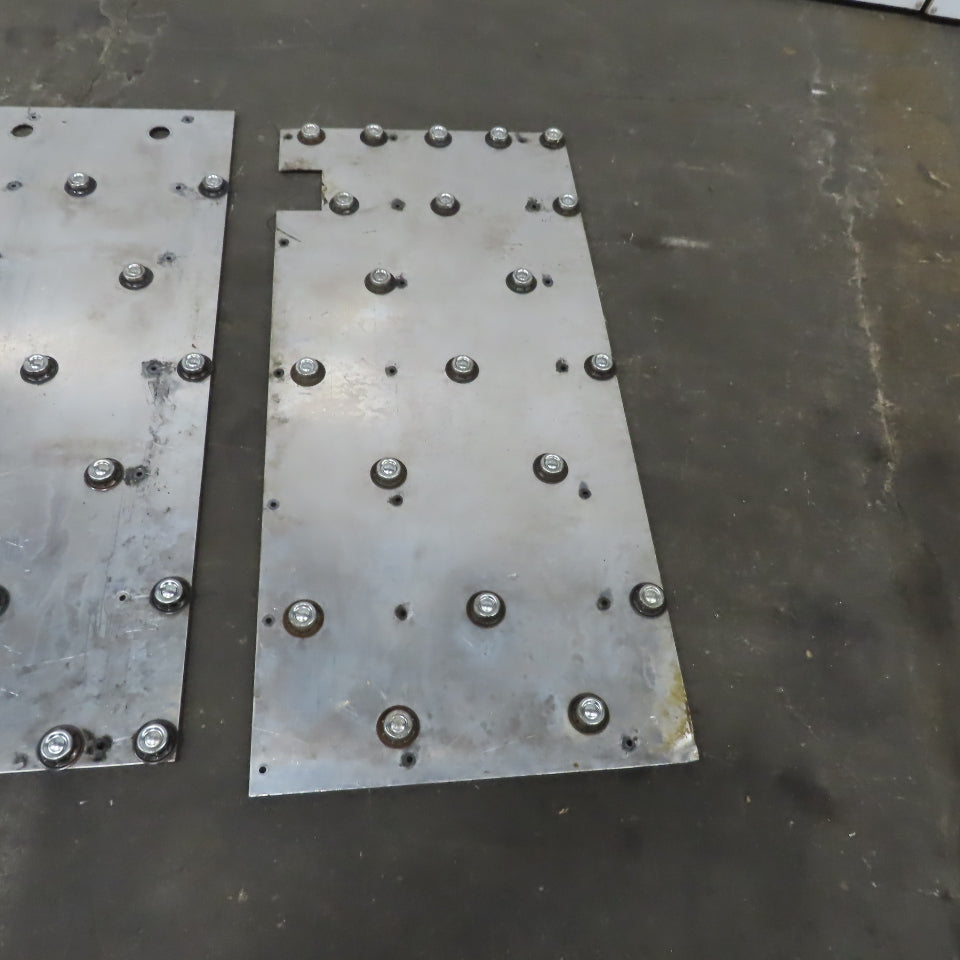 42" x 22"x.0145" Thick Ball Transfer Gravity Roller Aluminum Plates Lot of 2