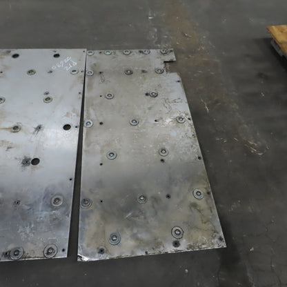 42" x 22"x.0145" Thick Ball Transfer Gravity Roller Aluminum Plates Lot of 2