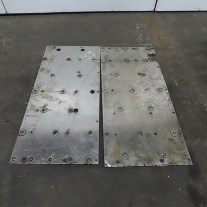 42" x 22"x.0145" Thick Ball Transfer Gravity Roller Aluminum Plates Lot of 2