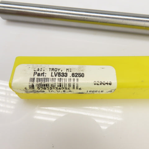 L & I LV533.6250 5/8" Coolant Through Chucking Reamer HSS 9/16" Shank 9" OAL