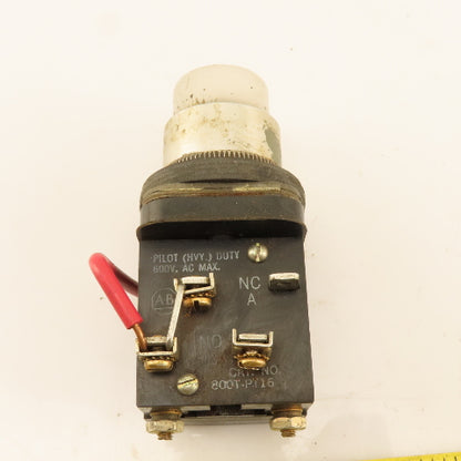 Allen Bradley 800T-PT16 600V Heavy Duty Illuminated Push Button White 120V Lamp