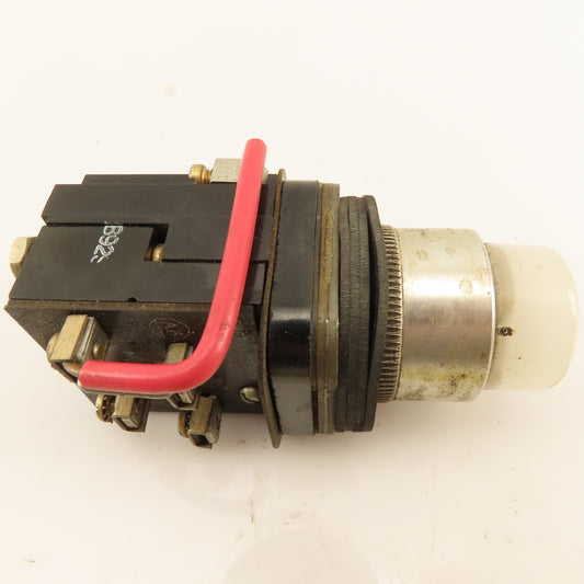 Allen Bradley 800T-PT16 600V Heavy Duty Illuminated Push Button White 120V Lamp