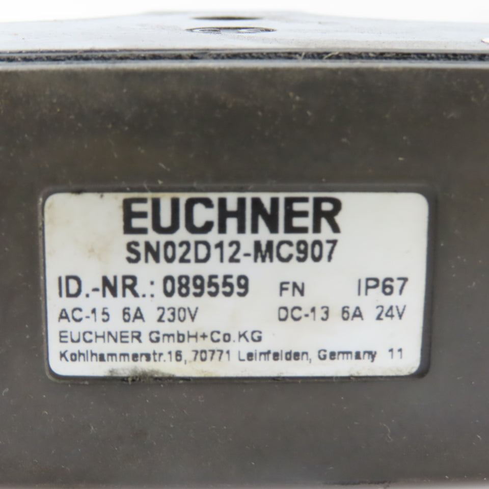 Euchner SN02D12-MC907 230V AC 24V DC 2 Position Chisel Tip Limit Switch
