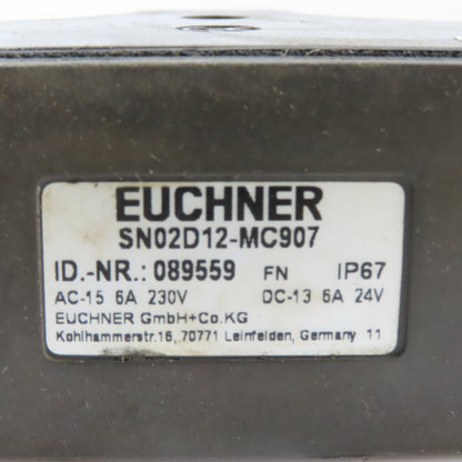 Euchner SN02D12-MC907 230V AC 24V DC 2 Position Chisel Tip Limit Switch