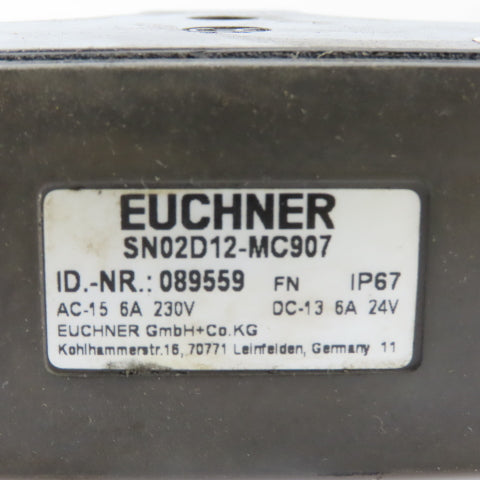 Euchner SN02D12-MC907 230V AC 24V DC 2 Position Chisel Tip Limit Switch