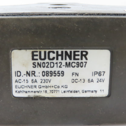 Euchner SN02D12-MC907 230V AC 24V DC 2 Position Chisel Tip Limit Switch