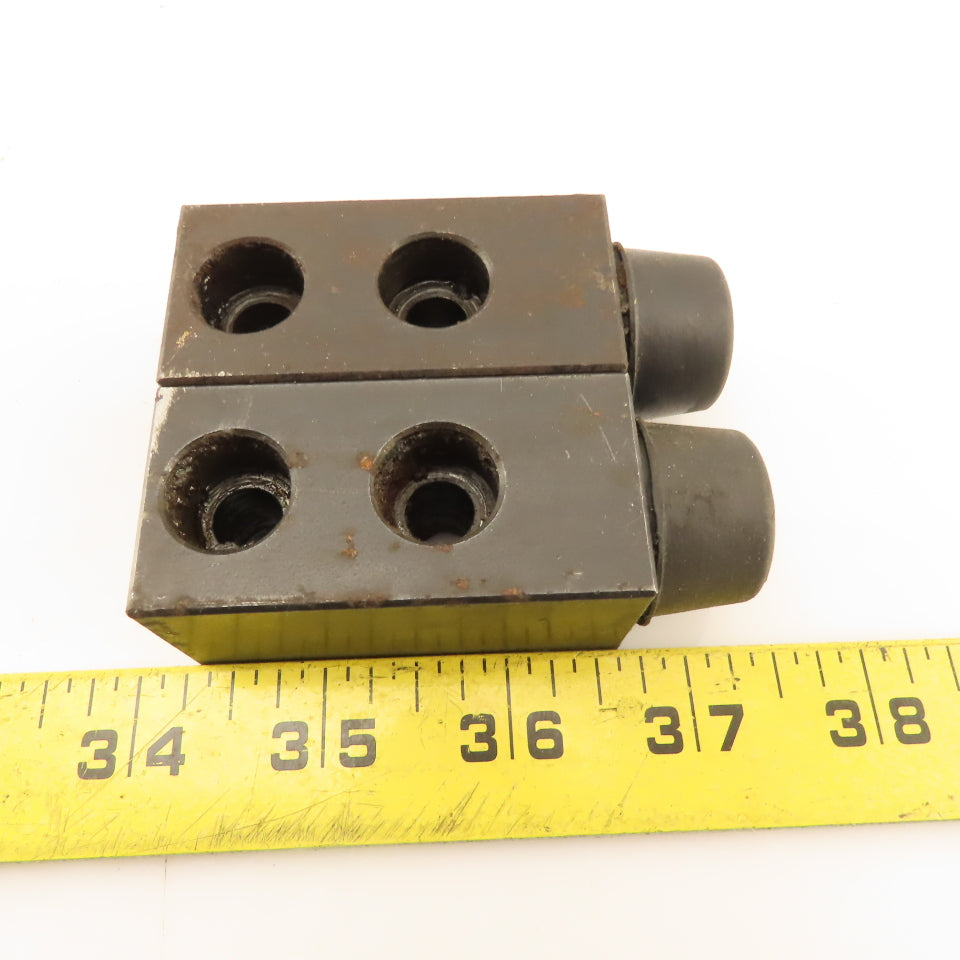 1" OD Rubber Bumper Overtravel Stop Block 30mm x 30mm Steel Block 79mm OAL Lot/2