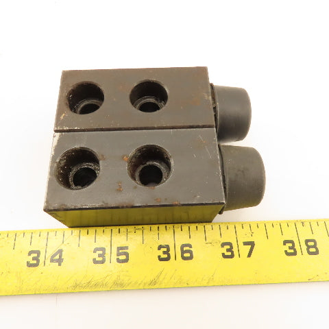 1" OD Rubber Bumper Overtravel Stop Block 30mm x 30mm Steel Block 79mm OAL Lot/2