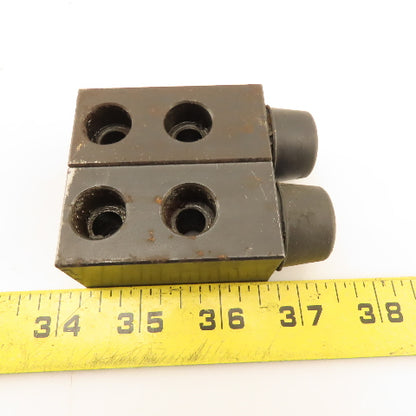 1" OD Rubber Bumper Overtravel Stop Block 30mm x 30mm Steel Block 79mm OAL Lot/2