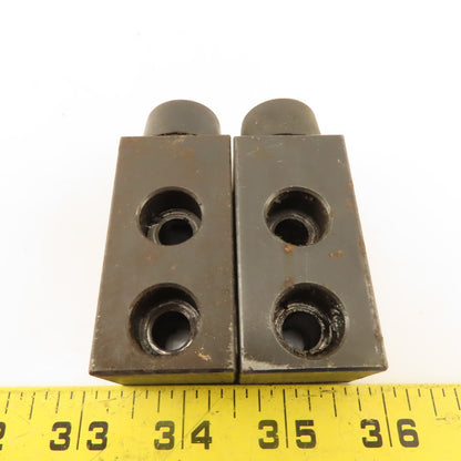1" OD Rubber Bumper Overtravel Stop Block 30mm x 30mm Steel Block 79mm OAL Lot/2