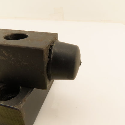 1" OD Rubber Bumper Overtravel Stop Block 30mm x 30mm Steel Block 79mm OAL Lot/2