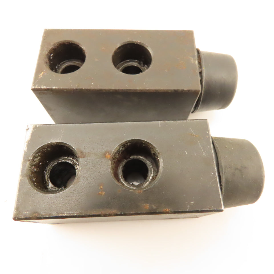 1" OD Rubber Bumper Overtravel Stop Block 30mm x 30mm Steel Block 79mm OAL Lot/2