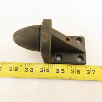 1-7/16" OD x 1-5/8'' Tall Rubber Cone Overtravel Stop Cast Iron Bracket