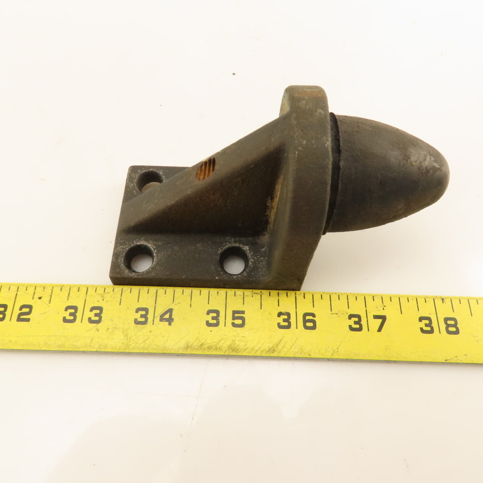 1-7/16" OD x 1-5/8'' Tall Rubber Cone Overtravel Stop Cast Iron Bracket