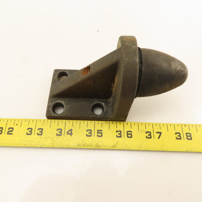 1-7/16" OD x 1-5/8'' Tall Rubber Cone Overtravel Stop Cast Iron Bracket
