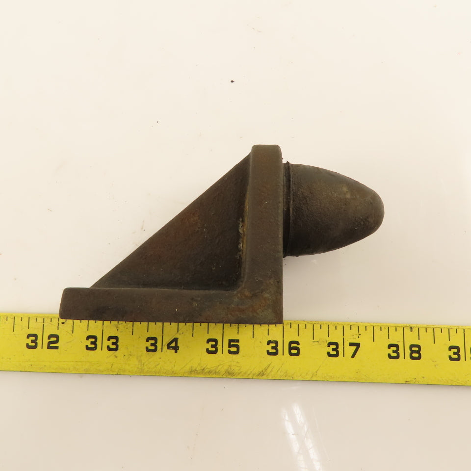 1-7/16" OD x 1-5/8'' Tall Rubber Cone Overtravel Stop Cast Iron Bracket
