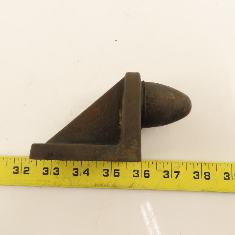 1-7/16" OD x 1-5/8'' Tall Rubber Cone Overtravel Stop Cast Iron Bracket