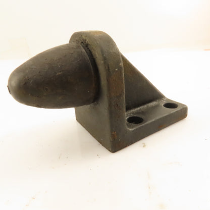 1-7/16" OD x 1-5/8'' Tall Rubber Cone Overtravel Stop Cast Iron Bracket