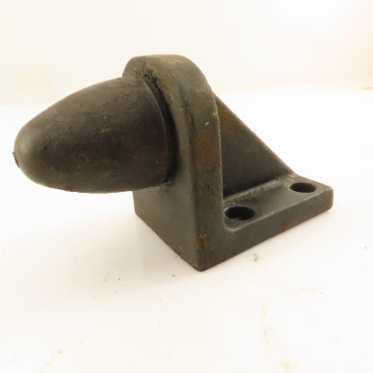 1-7/16" OD x 1-5/8'' Tall Rubber Cone Overtravel Stop Cast Iron Bracket
