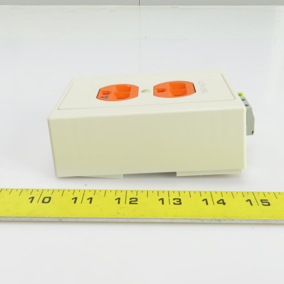 Phoenix Contact EM-DUO 120/15/IG Rail-Mounted Dual Power Outlet 120VAC 15A
