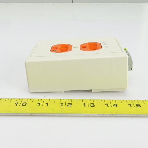Phoenix Contact EM-DUO 120/15/IG Rail-Mounted Dual Power Outlet 120VAC 15A