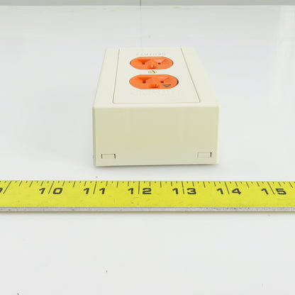 Phoenix Contact EM-DUO 120/15/IG Rail-Mounted Dual Power Outlet 120VAC 15A