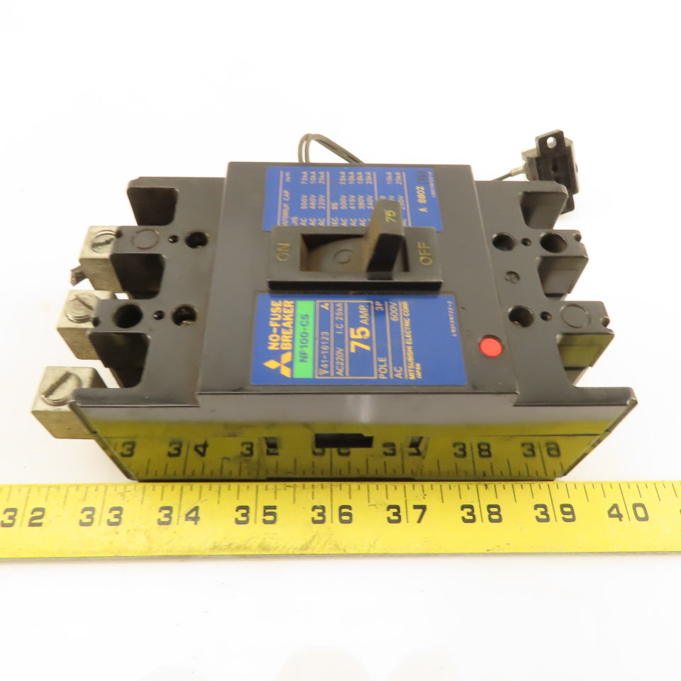 Siemens NF100CF 75A 600V Circuit Breaker W/ Rotary Panel Operator Disconnect