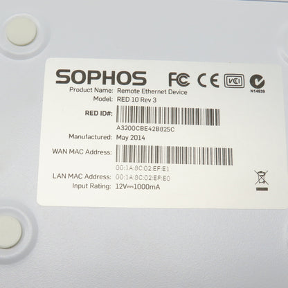 Sophos RED 10 Rev 3 Remote Ethernet Device 12V