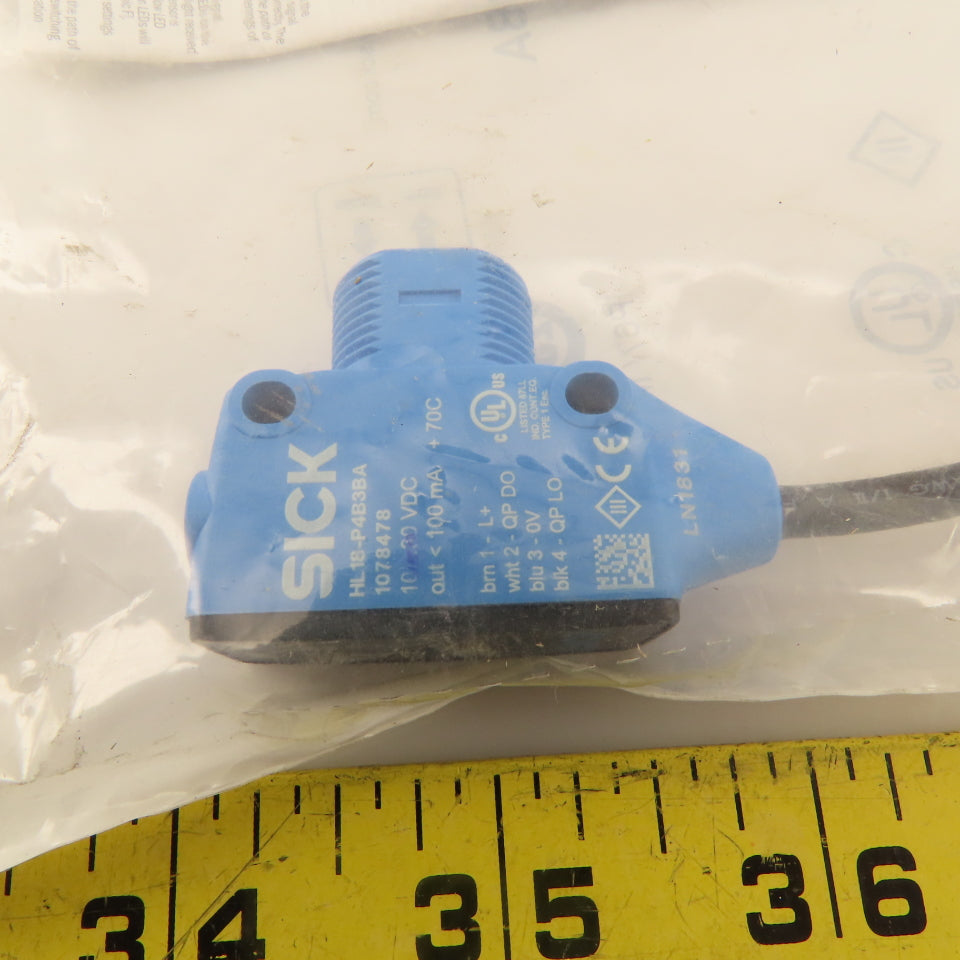 Sick HL18-P4B3BA SureSense Hybrid Photoelectric Sensor 1030VDC