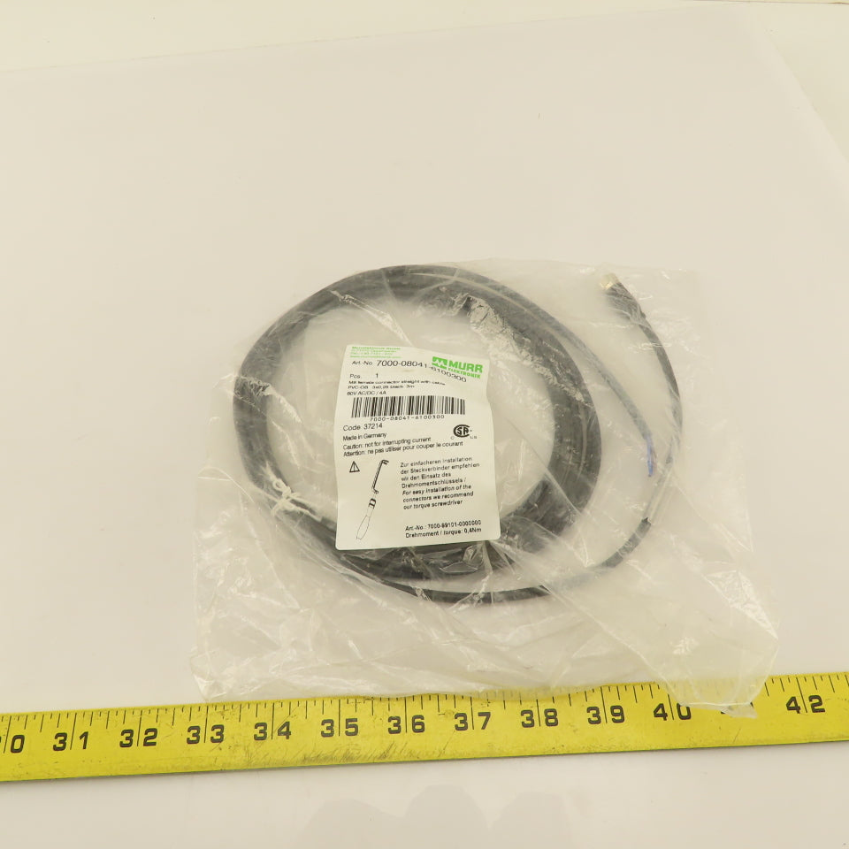 Murr Elektronik 7000-08041-6100300 M8 Female Straight Cable Flying Lead 3M