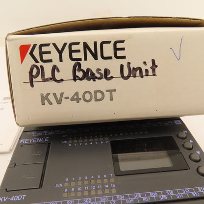 Keyence KV40DT PLC Base Unit 24 Input 16 Sink Output 24DC Type
