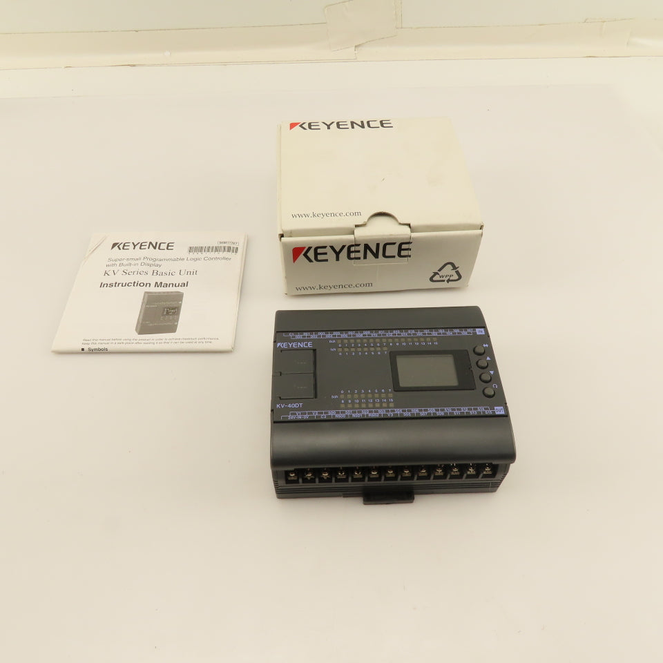 Keyence KV40DT PLC Base Unit 24 Input 16 Sink Output 24DC Type