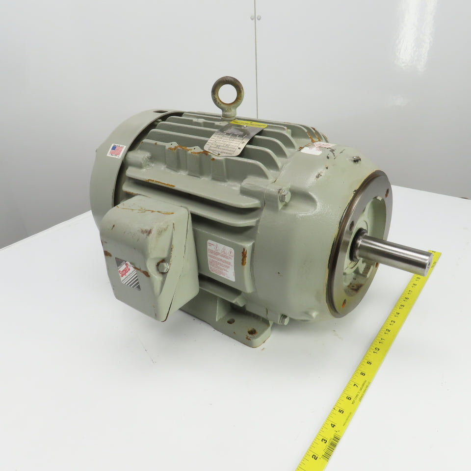 Baldor Super E 7.5HP AC Electric Motor 460V 3PH 8.9A 1750RPM 256UC Frame