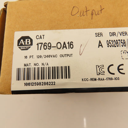 Allen Bradley 1769-OA16 16 Pt 120/240VAC Output Module NIB Sealed F/W Rev. 3.1