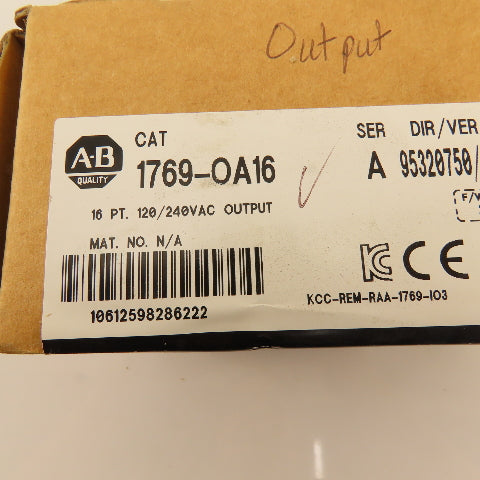 Allen Bradley 1769-OA16 16 Pt 120/240VAC Output Module NIB Sealed F/W Rev. 3.1