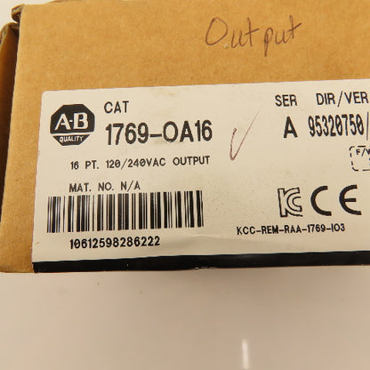 Allen Bradley 1769-OA16 16 Pt 120/240VAC Output Module NIB Sealed F/W Rev. 3.1