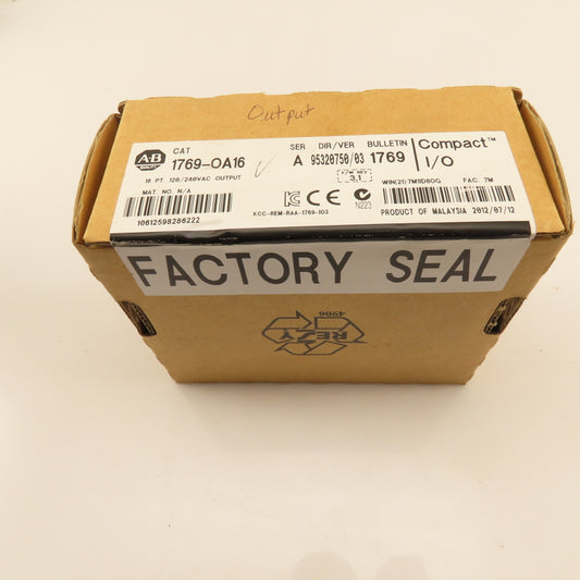Allen Bradley 1769-OA16 16 Pt 120/240VAC Output Module NIB Sealed F/W Rev. 3.1