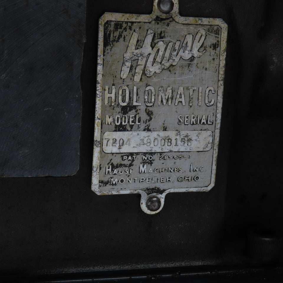 Hause Holomatic 7204 3Ph 208-220/480 2HP Lead Screw Tapping Head 2" Stroke