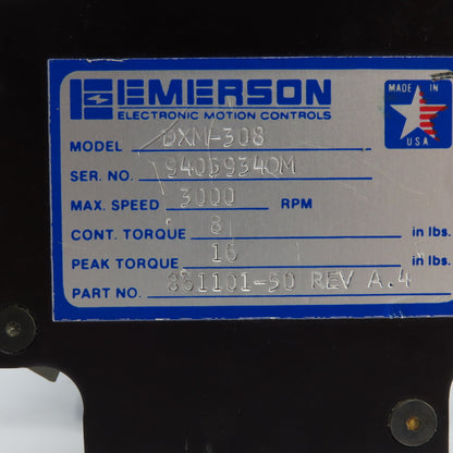Emerson NH015A949-1 240VAC 1.01HP Servo Motor W/Right Angle Gearbox 15:1 Ratio