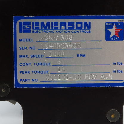 Emerson NH015A949-1 240VAC 1.01HP Servo Motor W/Right Angle Gearbox 15:1 Ratio