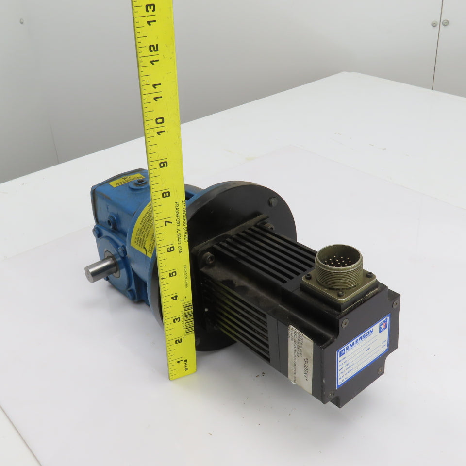 Emerson NH015A949-1 240VAC 1.01HP Servo Motor W/Right Angle Gearbox 15:1 Ratio