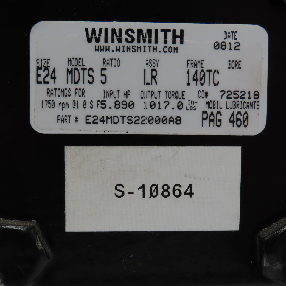 Winsmith E24MDTS22000A8 MDTS 5:1 Ratio Dual Output Speed Reducer 140TC Frame