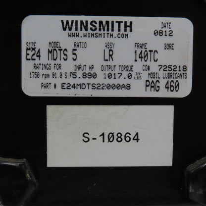 Winsmith E24MDTS22000A8 MDTS 5:1 Ratio Dual Output Speed Reducer 140TC Frame