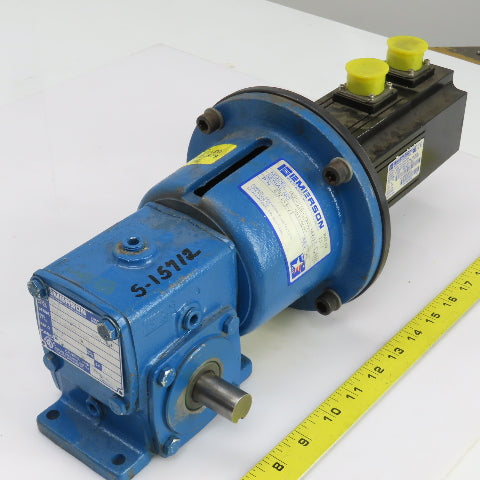 Emerson MH015A947:1 1.01HP Servo Motor W/Right Angle Gear Reducer 15:1 Ratio