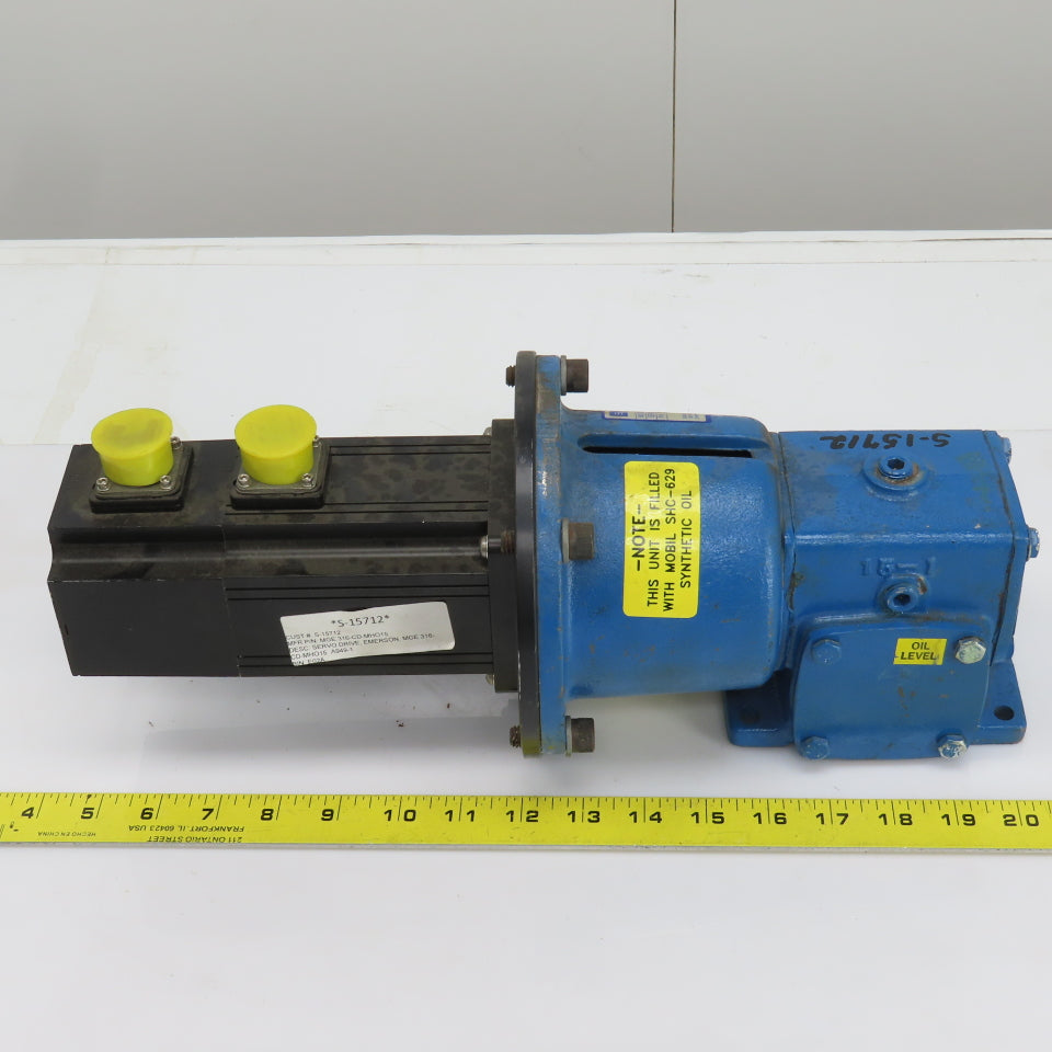 Emerson MH015A947:1 1.01HP Servo Motor W/Right Angle Gear Reducer 15:1 Ratio